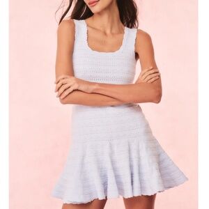 LoveShackFancy light blue Mini Dress